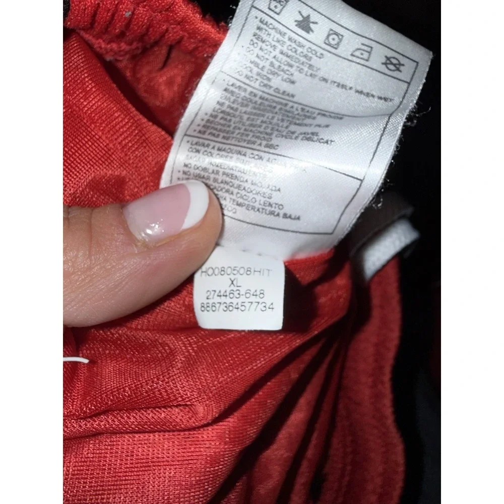 Nike Boys XL‎ Men's Small Y2K Track Pants Mesh Gray tag Red Black White Stripe